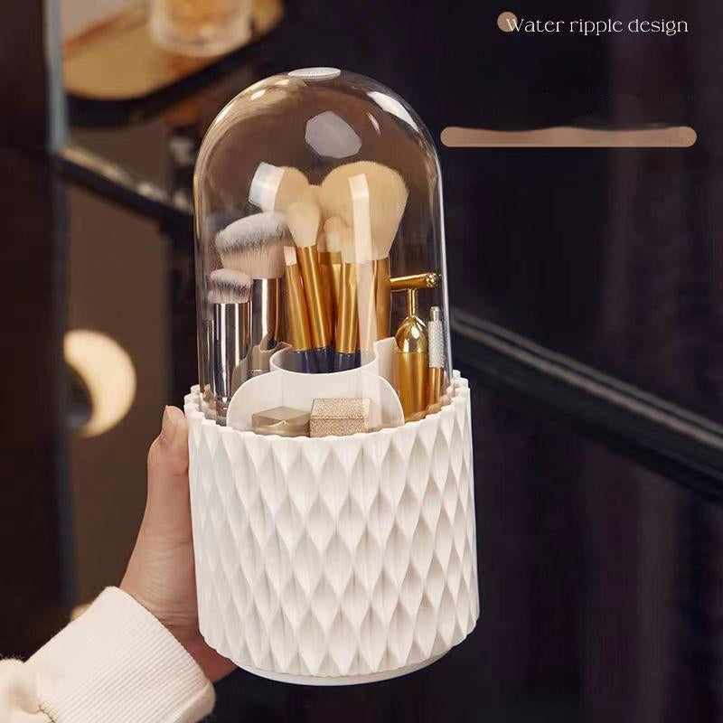 360° Rotating Large Makeup Organizer – Brush & Pen Storage Holder