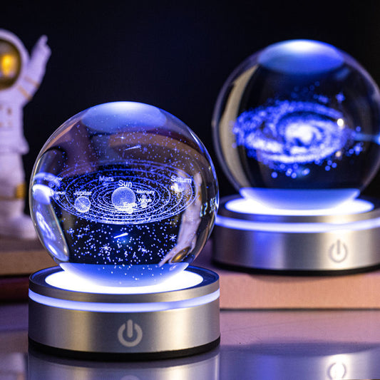 Colorful LED Crystal Ball Night Light – 3D Illusion Table Lamp Home Decor