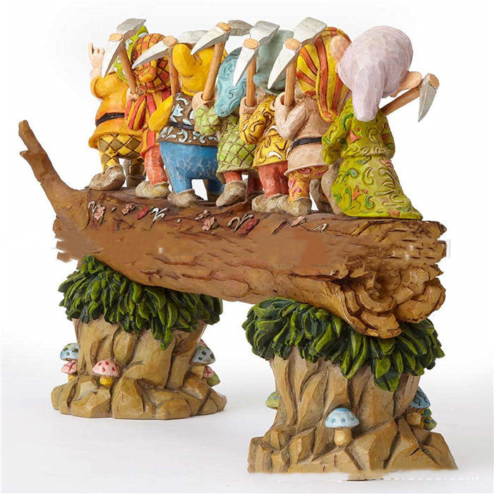 Seven Dwarfs Gnome Garden Decor Resin Statues | Outdoor Yard & Patio Decoration Set