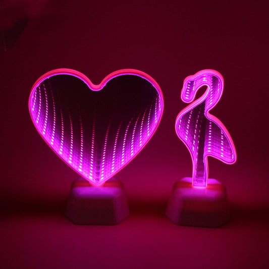 Creative Infinity Mirror LED Light – Double-Sided Love Tunnel Lamp