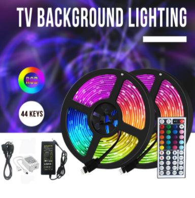 Color Changing RGB LED Strip Lights – Dimmable Mood Lighting for Bedroom, Gaming & TV