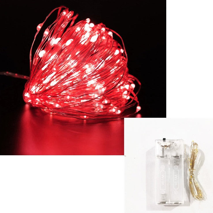 Battery Operated Fairy Lights 1-10M – LED Copper Wire String Lights for  Christmas Tree