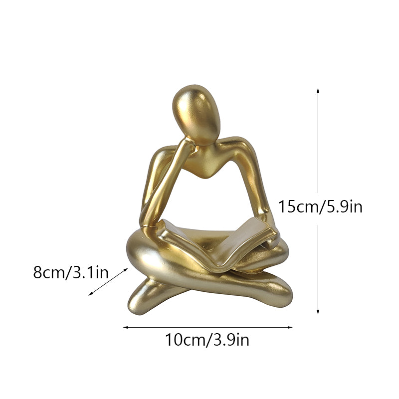 Abstract Nordic Resin Sculpture – Elegant Home & Office Desk Decor Figurine