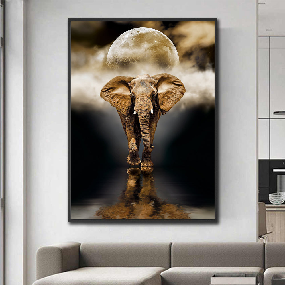 Elephant Canvas Wall Art – Creative Home Decor Painting for Living Room & Bedroom