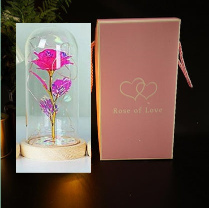 Enchanted Forever Rose LED Glass Dome – Christmas Romantic Holiday Decoration Gift
