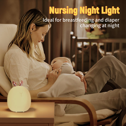 Adorable Animal Night Light – Silicone Touch Lamp for Nursery Decor