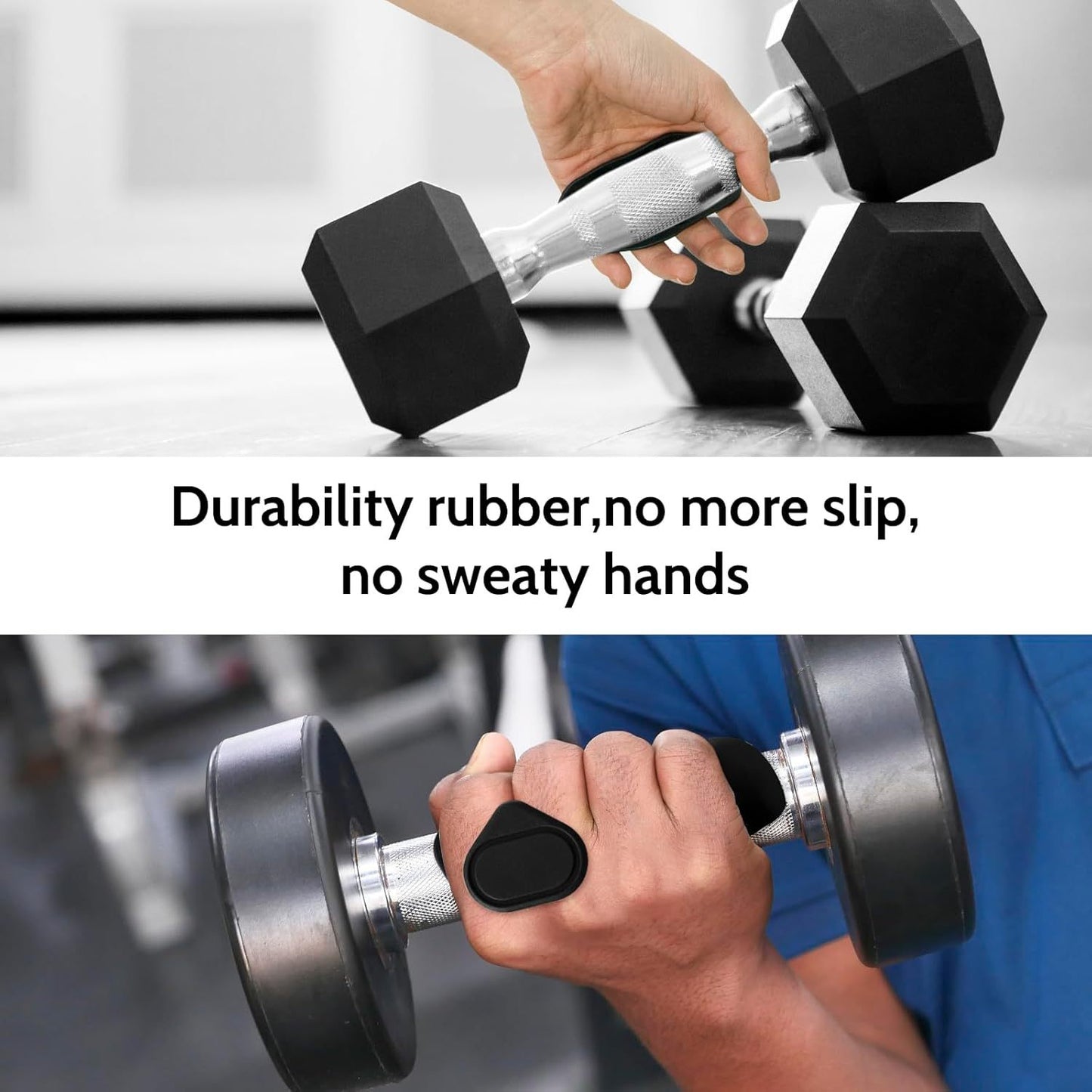 Anti-Slip Grip Strengthener – No Sweat Finger Trainer for Gym, Forearm & Dumbbell Strength Training
