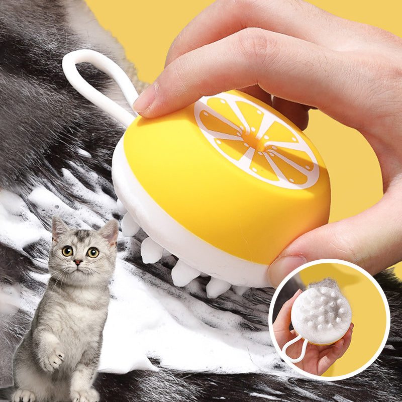 2-in-1 Pet Bath Brush – Dog & Cat Grooming Massage Tool for Easy Cleaning