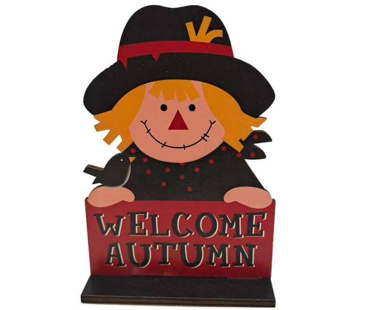 Thanksgiving Dinner Table Decor – Rustic Fall Signs & Harvest Wooden Ornaments