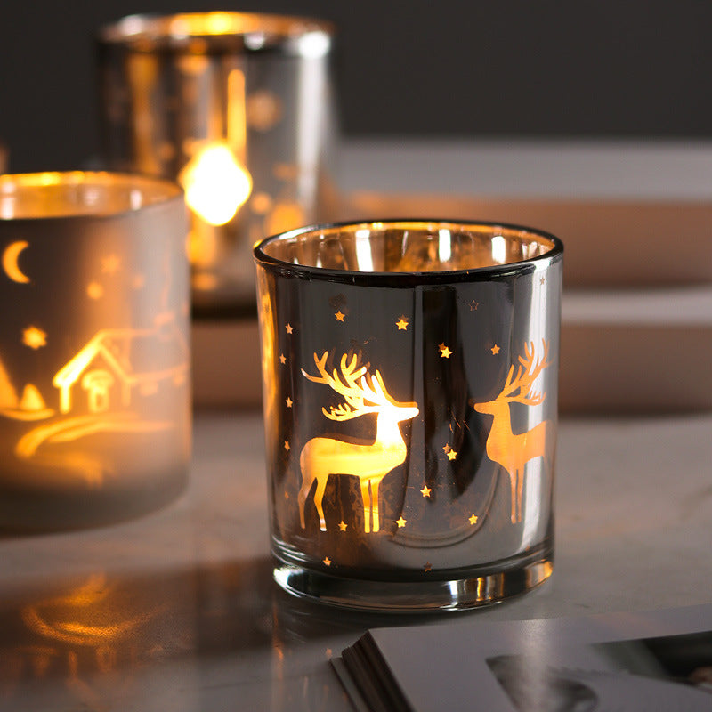 Custom Christmas Glass Ornament Cup – Candle Holder for Festive Home Decor & Gifts