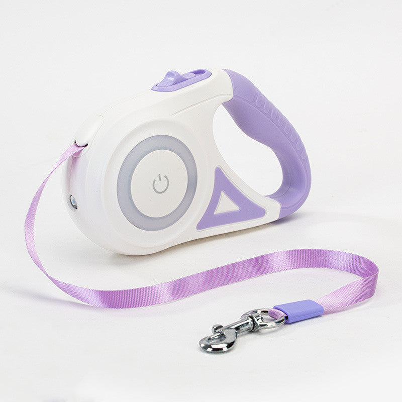 Rechargeable LED Retractable Dog Leash | Safe Night Walking Pet Leash