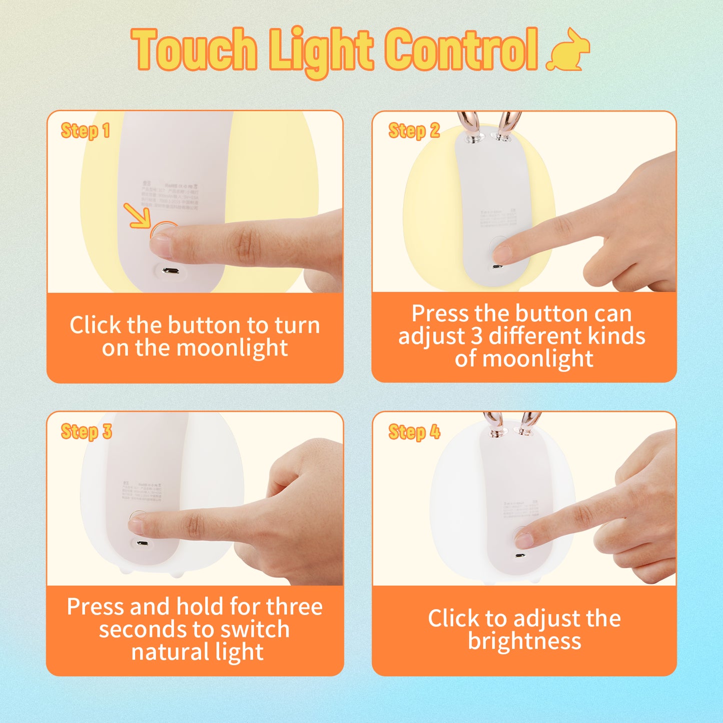 Adorable Animal Night Light – Silicone Touch Lamp for Nursery Decor
