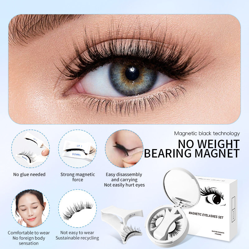 Magnetic Lash Kit with Storage Box – Glue-Free False Eyelashes Makeup Tool Set