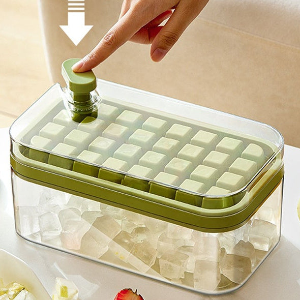 Ice Tray & Mold – Quick Release One-Button Ice Cube Maker