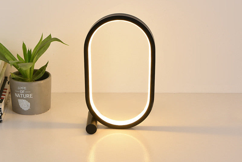Touch Control LED Bedside Lamp – USB Plug-In Oval Acrylic Night Light