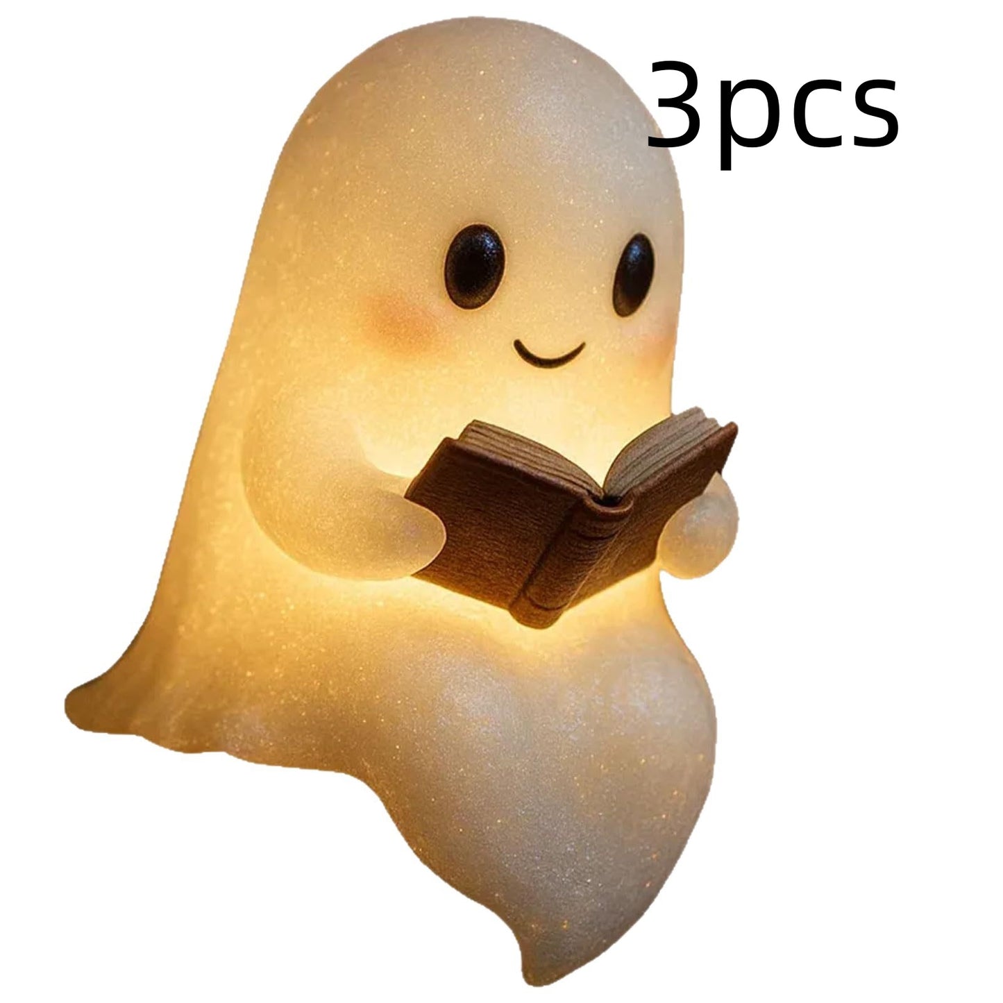Halloween LED Ghost Night Light – Cute Kids Bedside Lamp Warm Ambient Light