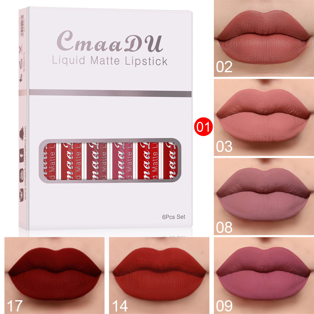 6-Piece Matte Waterproof Lipstick Set – Long Lasting, Transfer-Proof Lip Gloss Kit for All-Day Wear