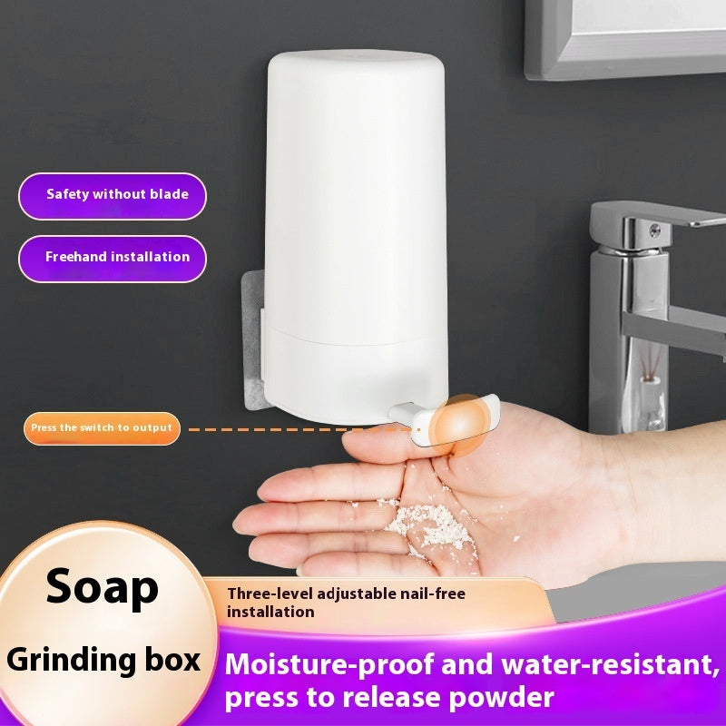 Wall Mounted Soap Grinder Dispenser – Kitchen & Bathroom Soap Powder Organizer Box