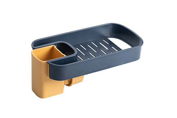 Kitchen Sink Faucet Holder – Space-Saving Sponge & Soap Drain Rack Organizer
