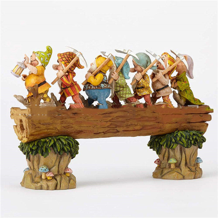 Seven Dwarfs Gnome Garden Decor Resin Statues | Outdoor Yard & Patio Decoration Set