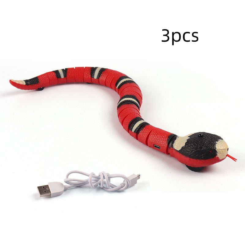 Smart Interactive Cat Toy – Automatic USB Snake Teaser for Cats & Dogs