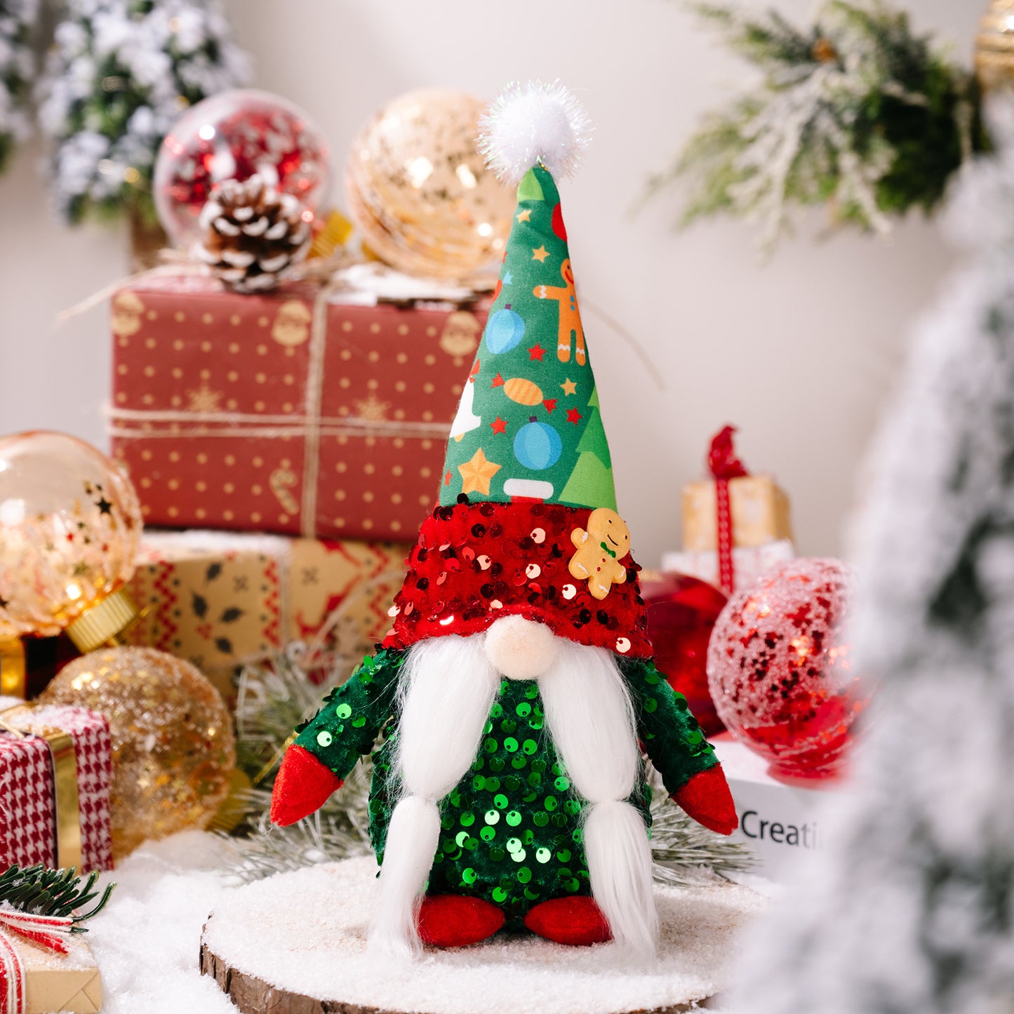 Christmas Fabric Doll Ornament for Cozy Holiday Deco