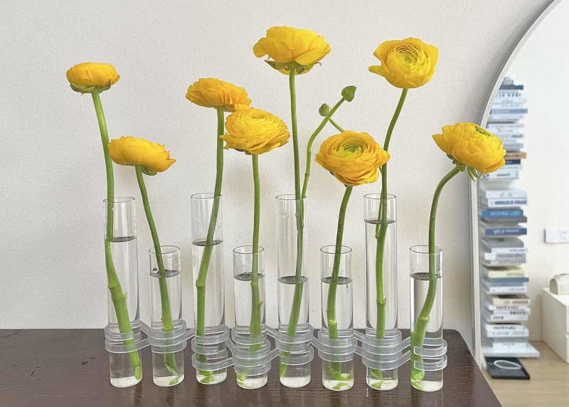 Hydroponic Glass Vase Test Tube Planter – Modern Plant Holder for Home, Wedding & Desk Decor