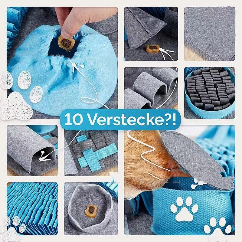 Dog Sniffing Maze Blanket – Slow Feeding & Enrichment Toy