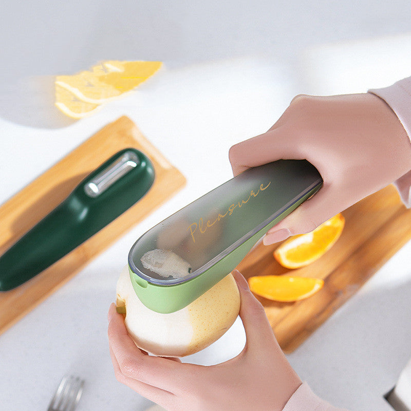 Kitchen Peeling Knife & Peeler – Storage Container for Clean Prep