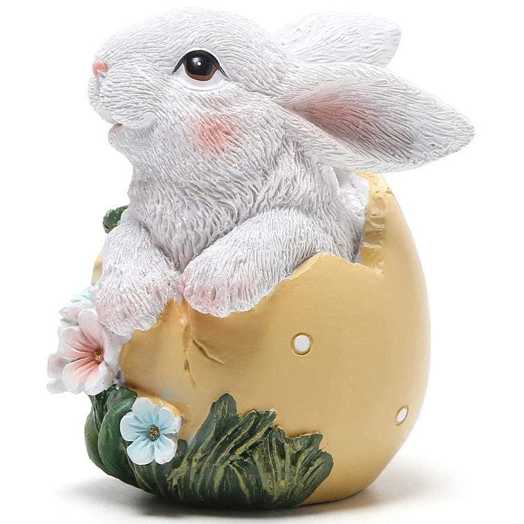 Easter Bunny Statue – Resin Spring Home Decor for Table & Shelf