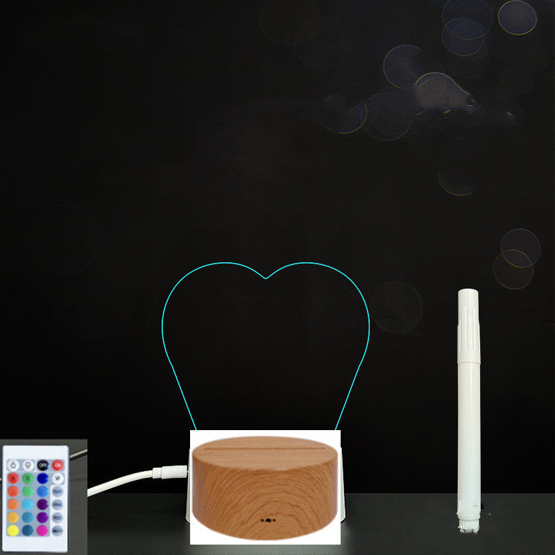 Glow Writing 3D Acrylic Board – LED Message Night Light for Notes, Reminders & Home Decor
