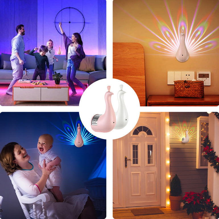 Creative Peacock Wall Lamp - for cozy, inviting living room or bedroom