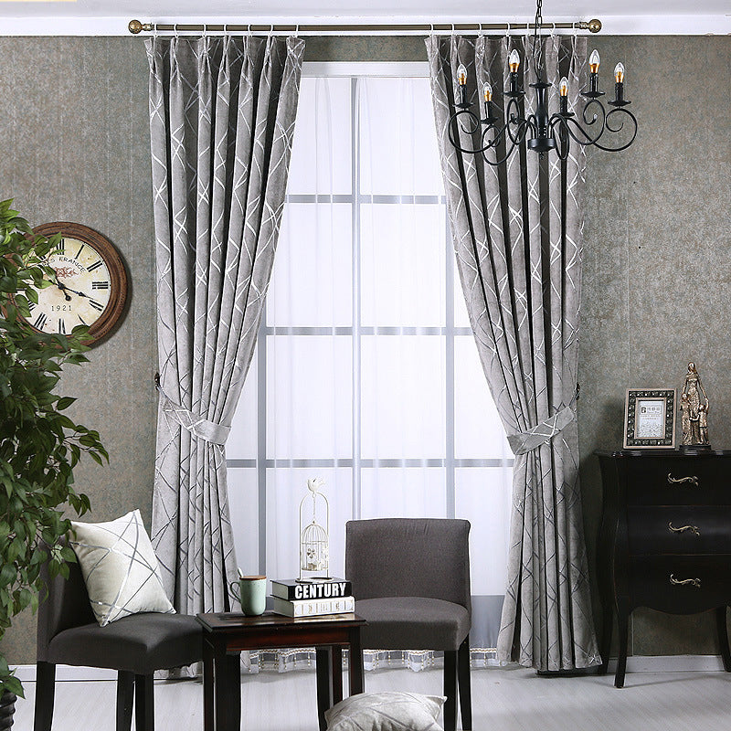 Luxury Chenille Blackout Curtains – Modern Solid Color Window Panels for Living Room