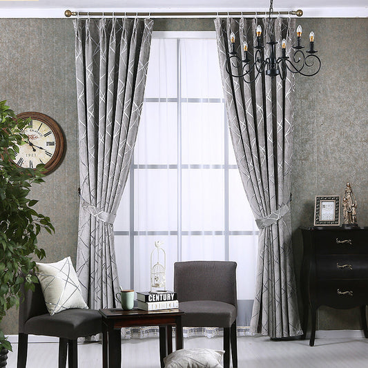 Luxury Chenille Blackout Curtains – Modern Solid Color Window Panels for Living Room