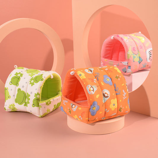 Breathable Hamster Bed Cotton Nest Soft Warm Small Pet Sleeping House