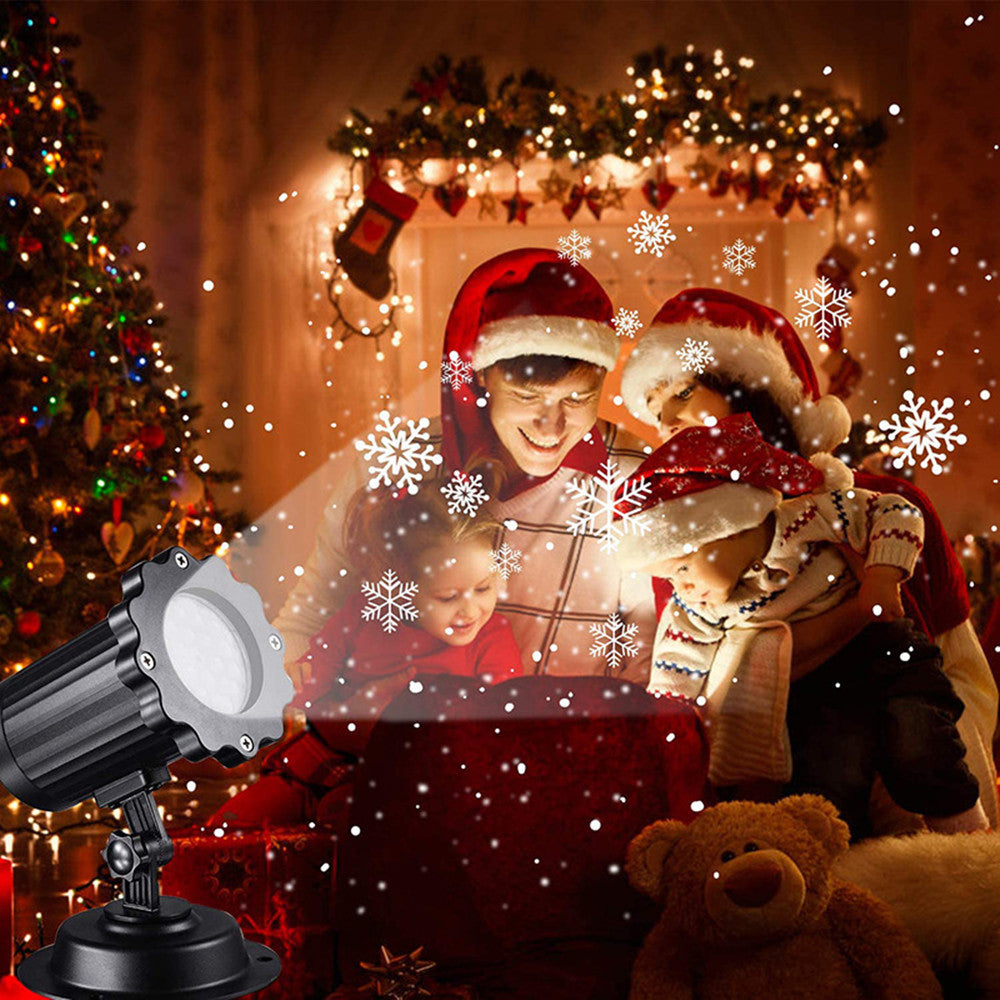 Snowflake LED Laser Projector – Moving Snowfall Light for Christmas, Party & Outdoor Decor