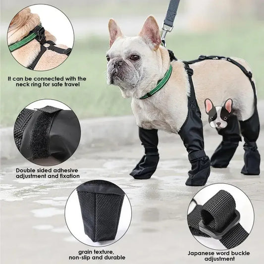 Dog Paw Protector Shoes – Waterproof Adjustable Dog Boots for Outdoor Adventure Walking