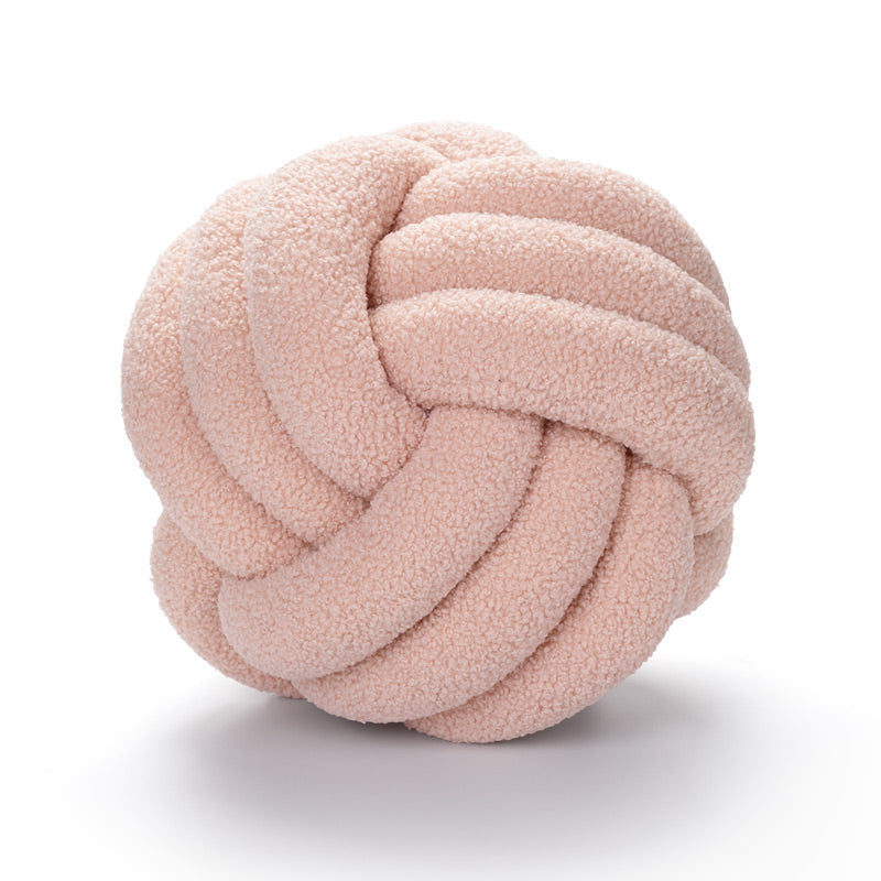 Spherical Lamb Wool Cushion – Soft Sofa Throw Pillow for Living Room & Bedroom Decor