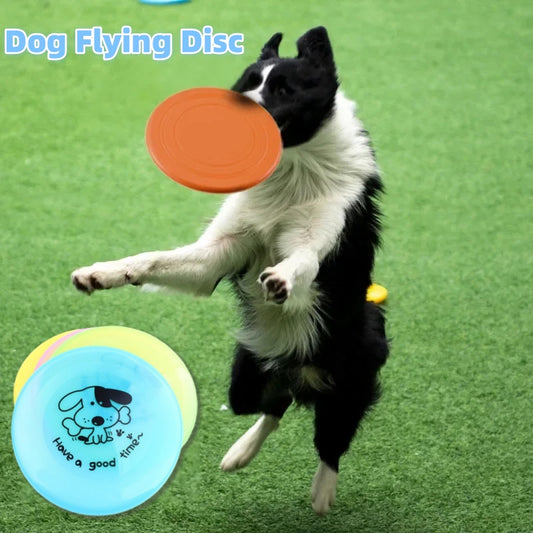 Dog Training Frisbee Toy – Silicone Flying Disc for Outdoor Fun & Exercise