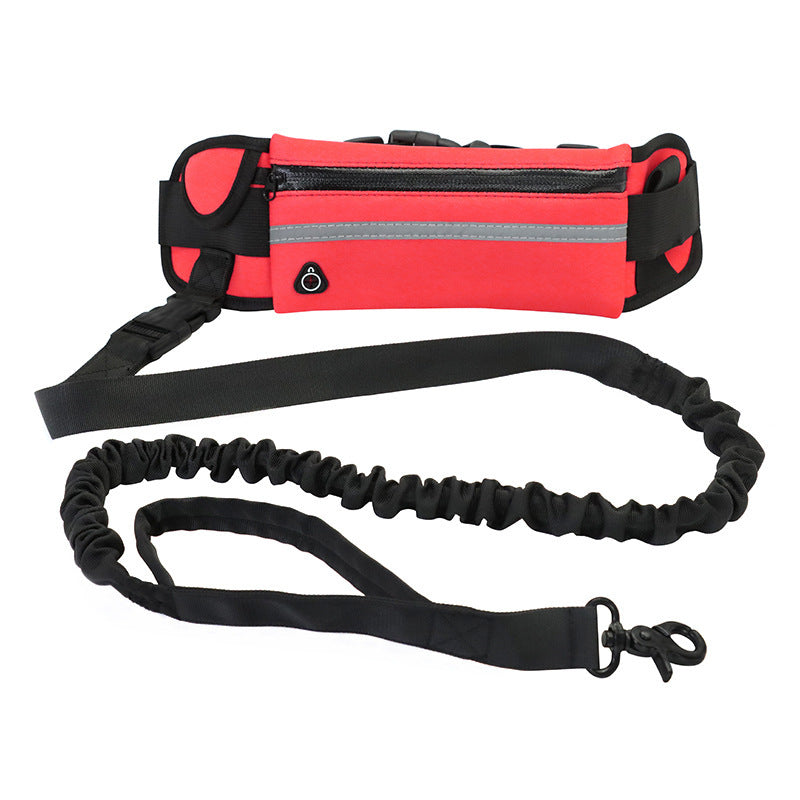 Hands Free Dog Running Leash – Shock Absorbing Waist Belt for Medium & Large Dogs