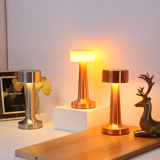 Vintage Industrial Table Lamp – LED Ambient Night Light for Bedroom, bar & Cozy Spaces