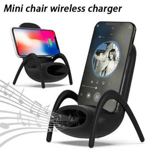 Portable Mini Chair Wireless Charger 10W Fast Charge Phone Holder Desk Stand – Unique Gift Idea