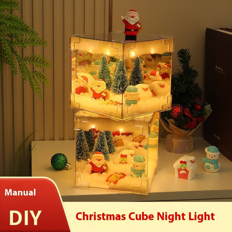 Christmas Craft LED Lamp Kit – 3D Cube Light for Holiday Decor & Gifts