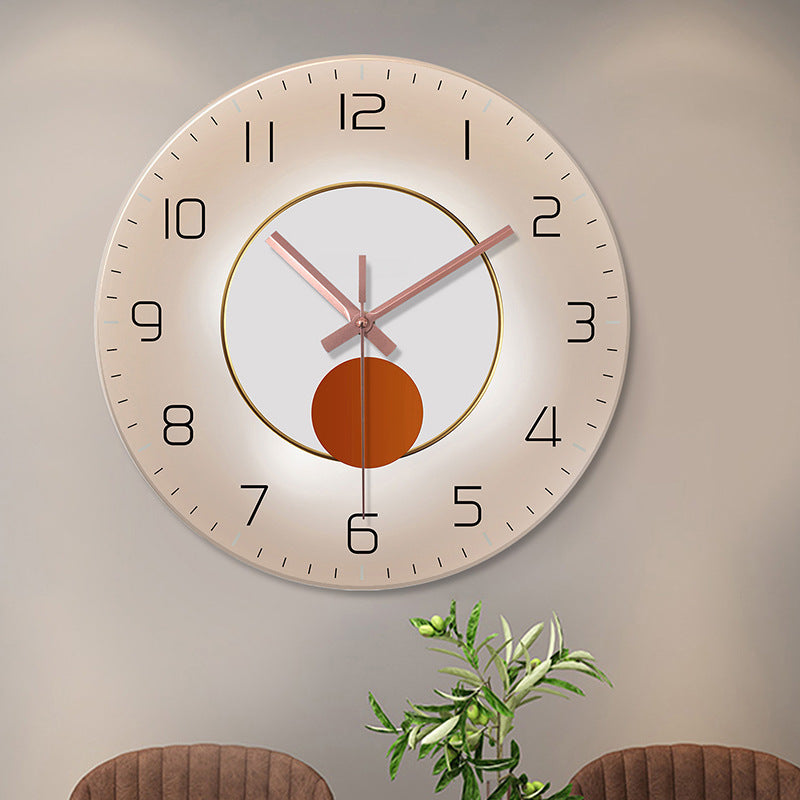 Minimalist Wall Clock – Quiet Tempered Glass Clock for Living Room & Office Walls