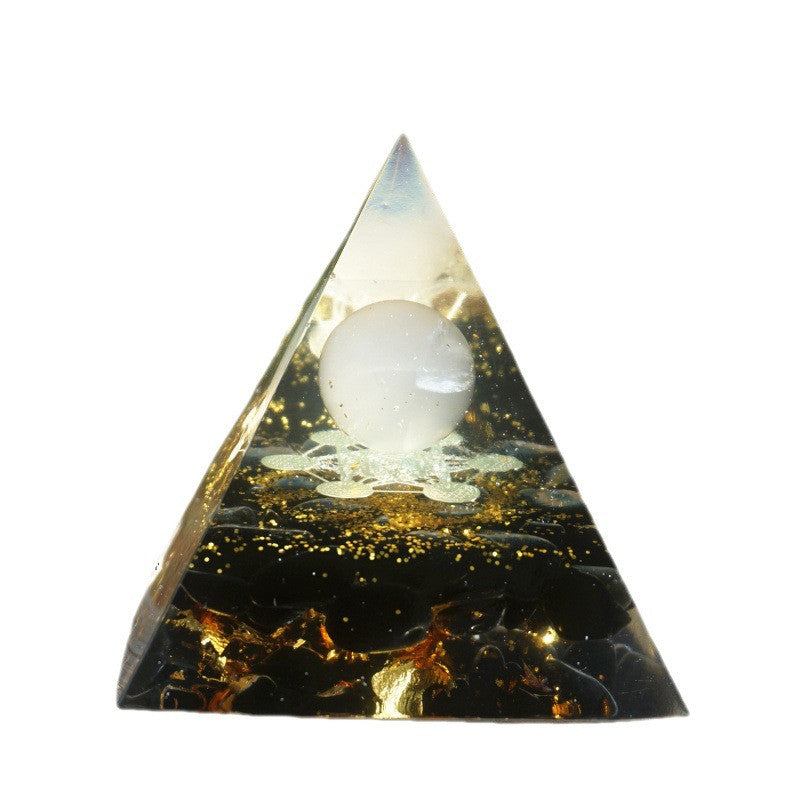 Natural Crystal Stone Pyramid – Energy Balance Decor for Home Desk Office Interior Styling