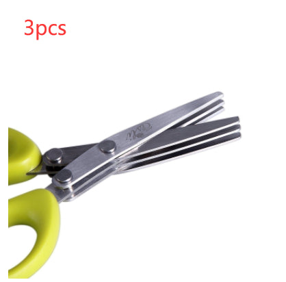 Fast Chop Kitchen Herb Scissors – Multi-Layer Stainless Steel Green Onion & Seaweed Cutter Tool