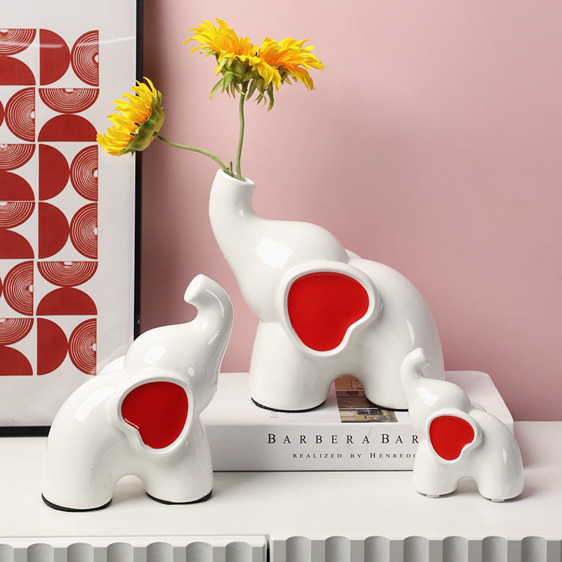 Nordic Ceramic Elephant Vase - perfect for bedroom, desktop or living room décor
