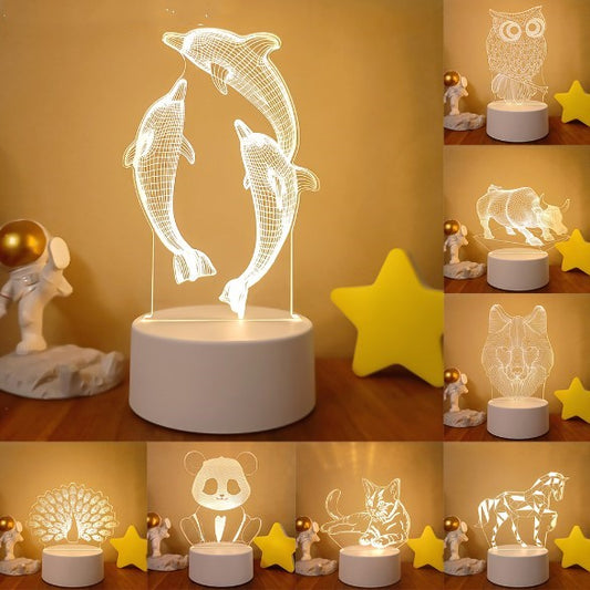 Color Changing 3D LED Lamp – Remote Night Light for Room Setup