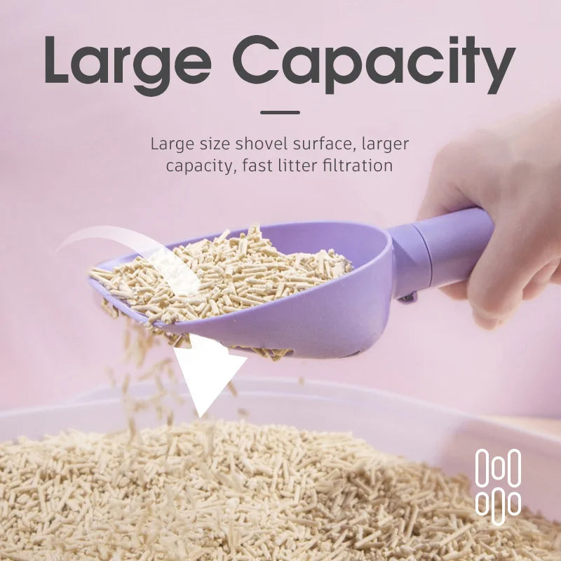 Pet Litter Scoop Tool – Easy Clean Cat Poop Scooper with Holder