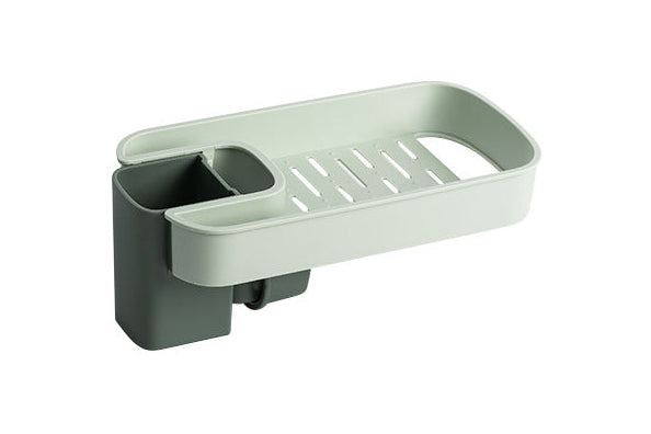 Kitchen Sink Faucet Holder – Space-Saving Sponge & Soap Drain Rack Organizer